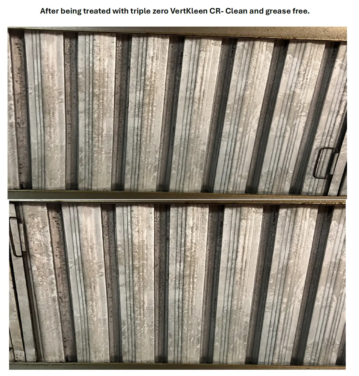 Surface after cleaning with VertKleen CR
