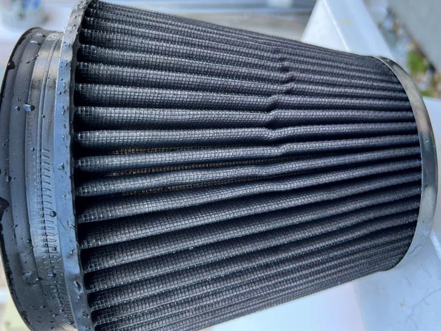 Degreased filter restored to clean media