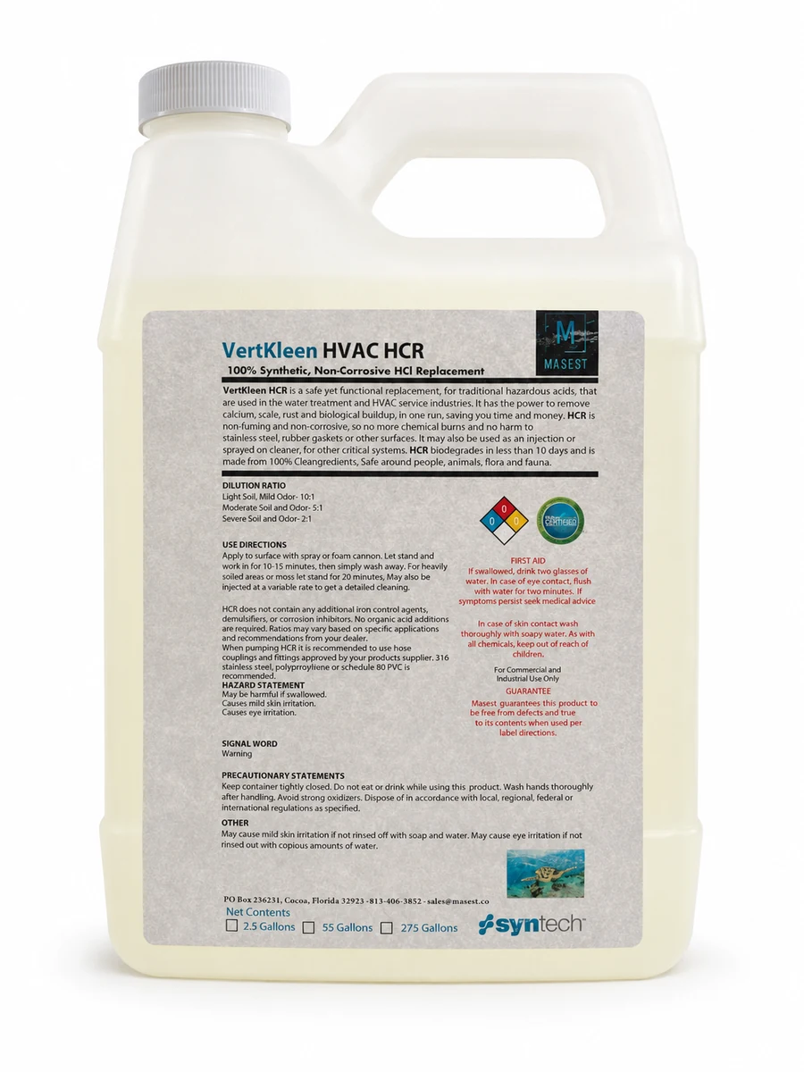 VertKleen HCR container used for HVAC rust and scale removal